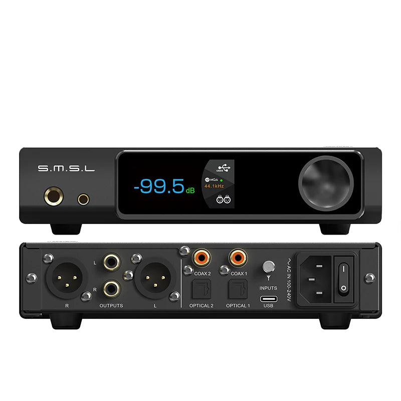 SMSL RAW-MDA1 Digital Music MQA Audio Decoder Bluetooth 5.1 Dual ES9039Q2M Lossless DSD XMOS XU316 APTX High Quality USB1.1/2.0 TechElect