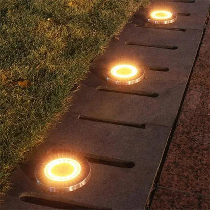 1/4/8Pack Solar Lights Outdoor 8/20LEDs Disk Underground Lamp Spotlight Buried Solar Light for Home Garden Lawn Yard Decoration Techelectronicx