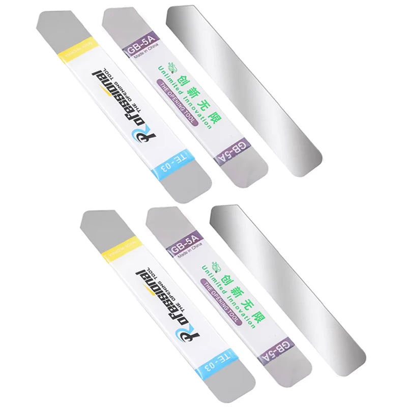 1-6Pcs Stainless Steel Blade Soft Thin Pry Spudger Cell Phone Tablet Screen Battery Opening Tools for Samsung iPhone iPad Opener Techelectronicx