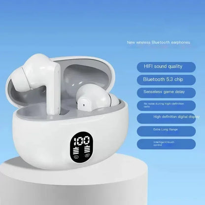 895B Wireless Headsets Bluetooth Earphone 5.3 ENC Earbuds LED Power Display TWS Sport Headphone with Mic for Smart Phone TechElect