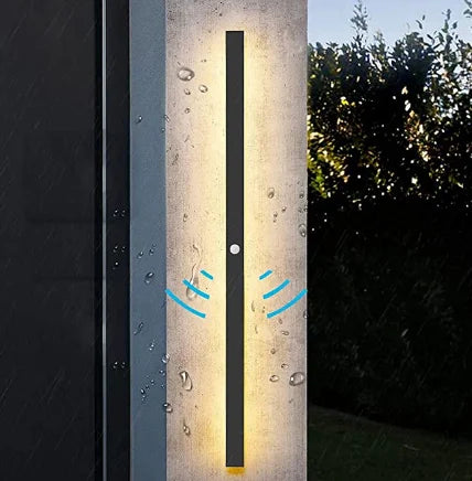 110- 240V IP65 Waterproof Porch Lamp LED Long Garden Lamp for Villa Garage Lighting FixtureOutdoor Wall Light With Motion Sensor TechElect