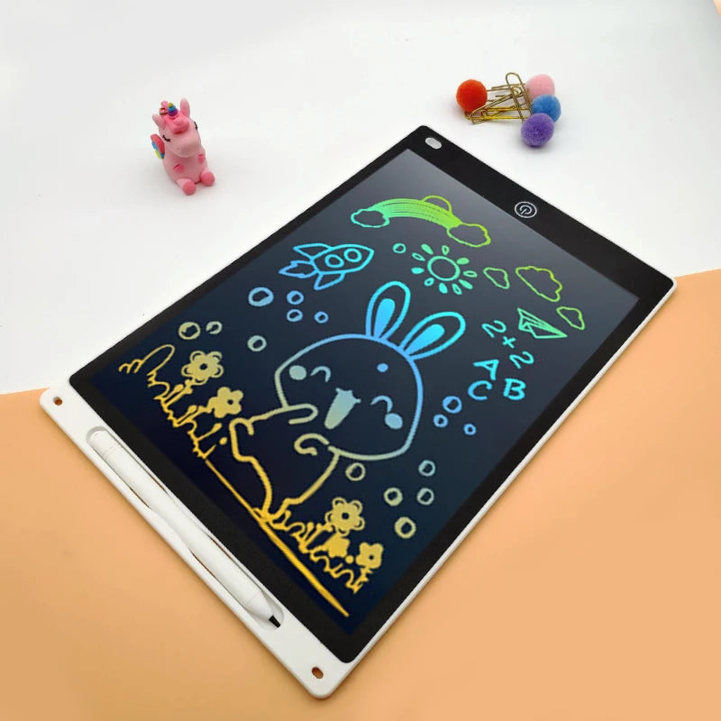 12 Inch Electronic Drawing Board(Brightness Increase By 20%), Writing Tablet For Kids, Colorful Screen Doodle Board Techelectronicx