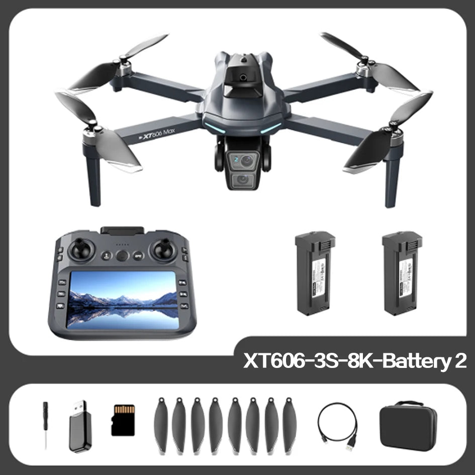 Xiaomi XT606GPS Screen Brushless Aerial Photography Drone 4K HD Dual Camera Brushless Motor 5G WIFI  Remote Control Quadcopter Techelectronicx
