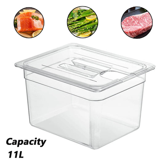 11L Sous Vide Slow Stew Pot Cookware Container For Submerged Circulation Sous Vide Accessories For Low-Temperature Techelectronicx