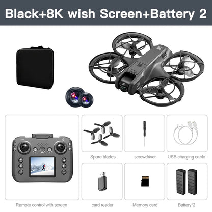 Xiaomi V666 Mini Drone 4K Professional Aerial 8k Dual Camera Intelligent obstacle avoidance  Brushless Quadcopter Kid RC Toy Techelectronicx
