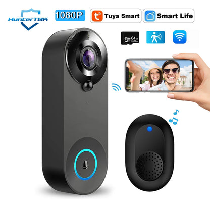 1080P Wireless Video Doorbell Camera WiFi Smart Door Bell Tuya Smart Home Security Motion Detect Night Vision Intercom Doorbell Techelectronicx