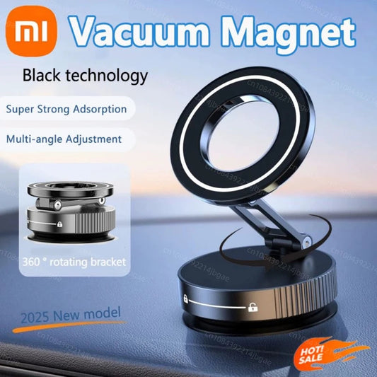 Xiaomi Super Strong Magnetic Phone Holder Foldable Design 360° Adjustable Vacuum Car Mount For Car Desk Bathroom Phone Holder Techelectronicx