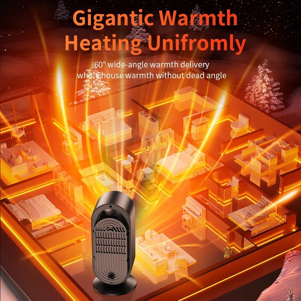 1000W Portable Heater Mini Electric Heater Room Space Heater Warm Heating Hot Fans for Home Office Hand Foot Warmer for Winter TechElect