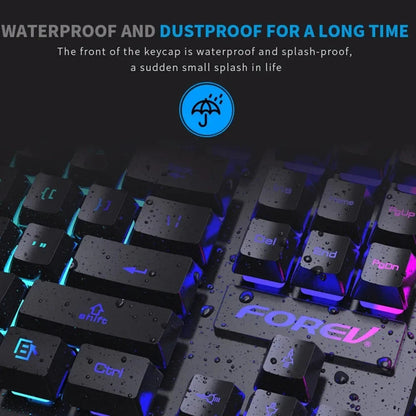 104 key Backlit Mechanical Keyboard Wired Gaming Keyboard waterproof Luminous keyboard And Mouse Set for Gamer PC Laptop Office Techelectronicx
