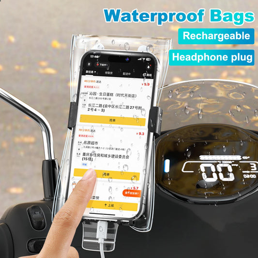 1/3/5Pcs Waterproof Phone Cover Transparent Case for Rider Motocycle Rainproof Phone Pouch Dry Bag Touchable Screen for Charging TechElect
