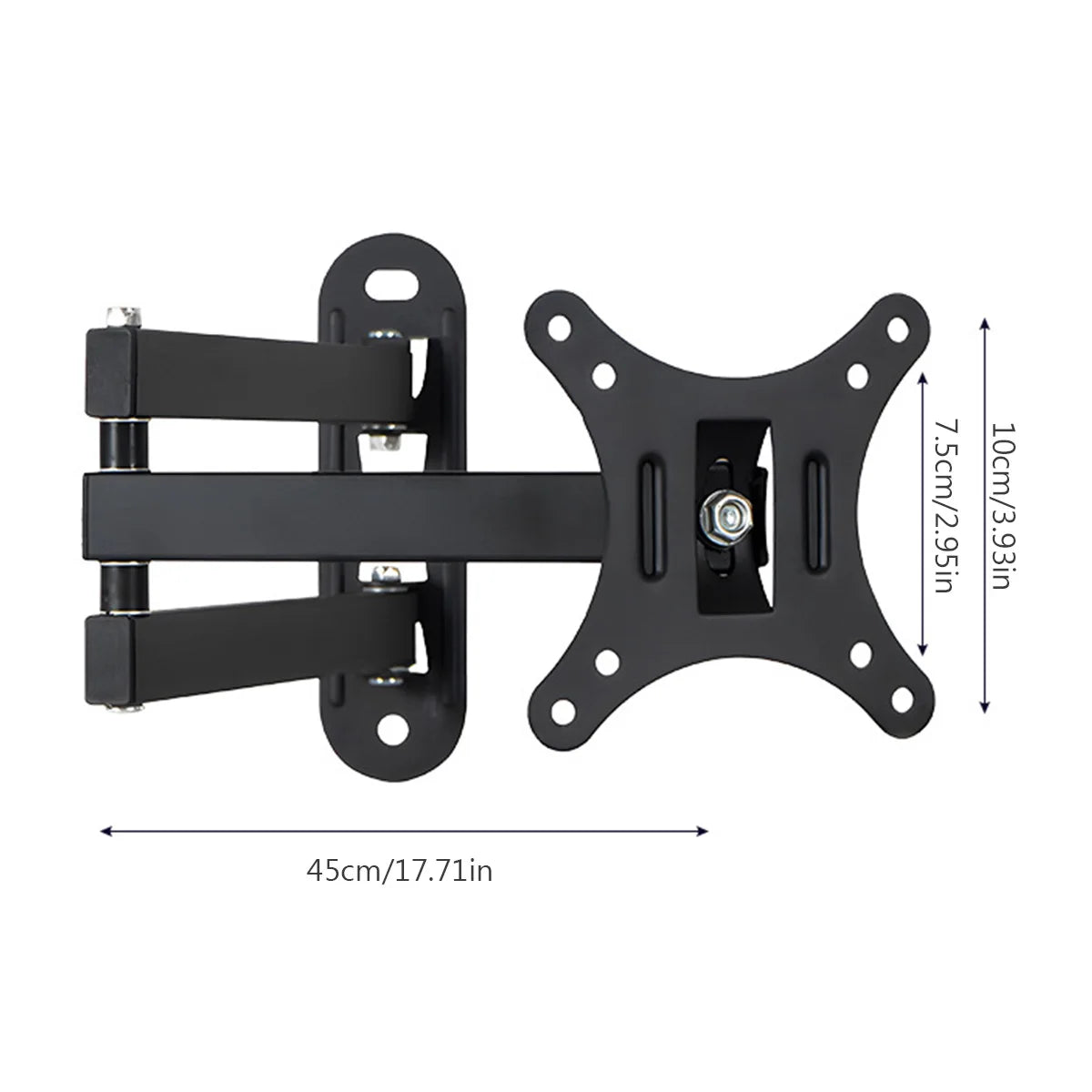 26bl TV Monitor Mounts LCD LED Monitor Wall Mount Bracket Adjustable TV Screen Frame Steel Holder  Support For 14-26 Inches TV TechElect