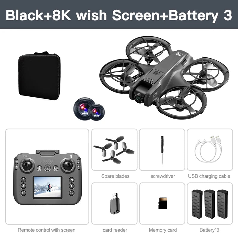 Xiaomi V666 Mini Drone 4K Professional Aerial 8k Dual Camera Intelligent obstacle avoidance  Brushless Quadcopter Kid RC Toy Techelectronicx