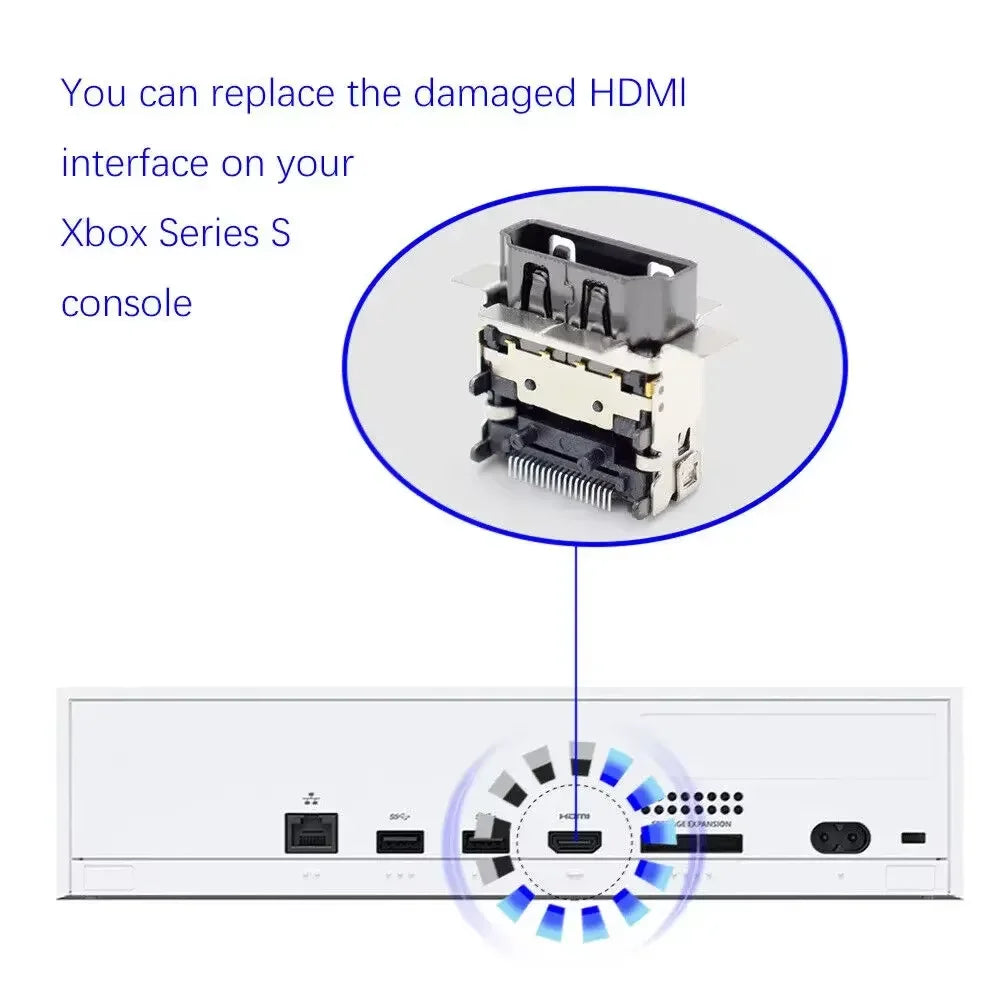 1-10pcs XSS XSX HDMI Port Connector Socket for Xbox Series X / Xbox Series S Replacement HDMI-Compatible Port Socket Connector Techelectronicx
