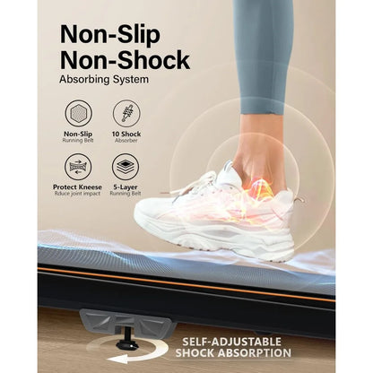 Compact Home Office Treadmill with Adjustable Incline and Multi-Function Walking to Running Capability TechElect
