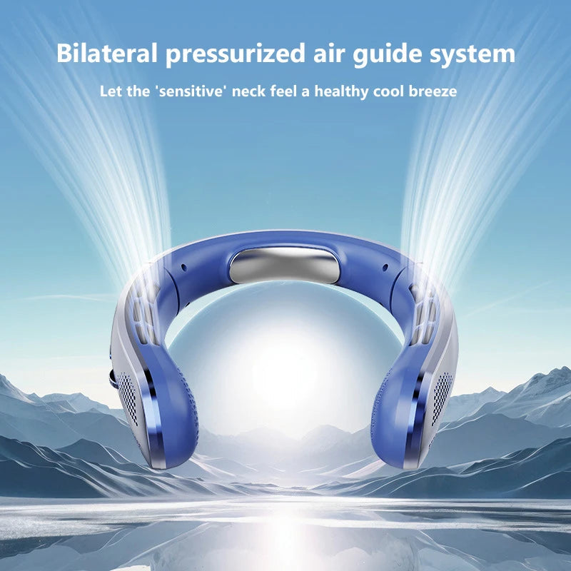 Xiaomi Portable Neck Fan MINI Electric Ventilador Silent Neckband Wearable Cooling FAN USB Rechargeable Neckband Air Cooler Techelectronicx