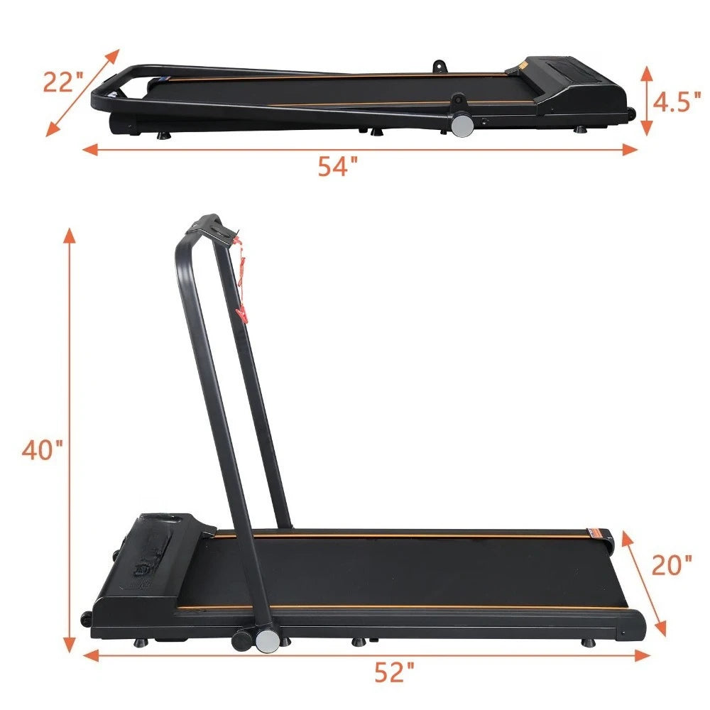 Folding Electric Treadmill Portable Running Treadmill with LCD Display 2.25 HP TechElect