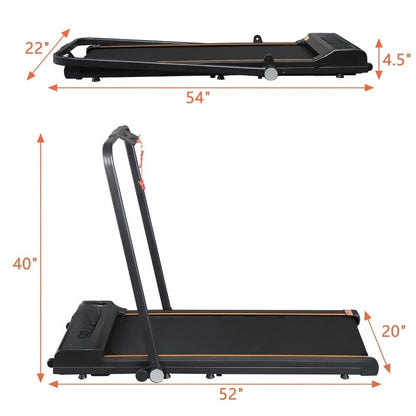 Folding Electric Treadmill Portable Running Treadmill with LCD Display 2.25 HP TechElect