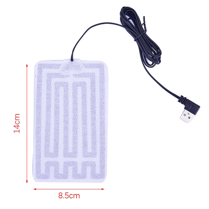 1/2pcs   5V Winter Warm Gloves Usb Powered Heated Pads Hand Warmer Pads TechElect