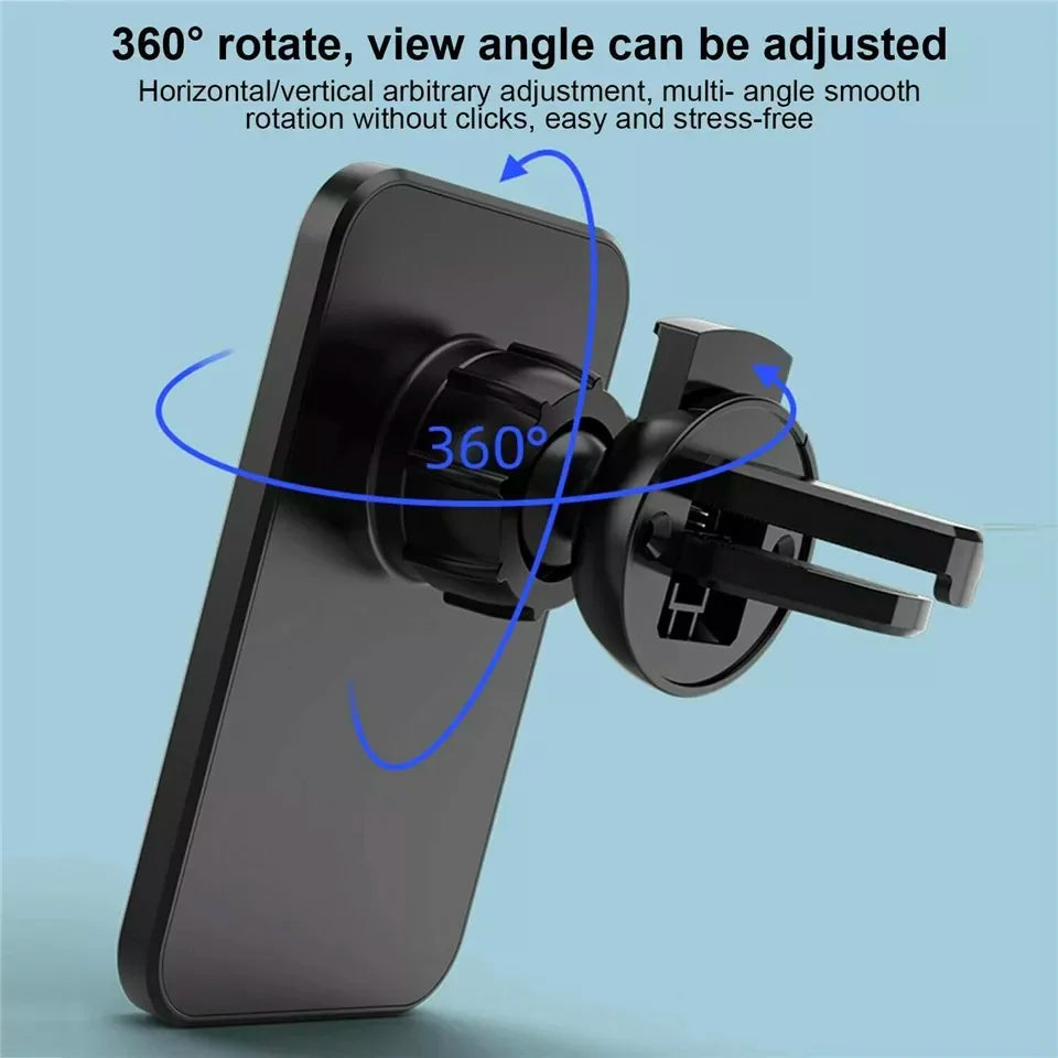 Wireless Charger Magnetic Car phone Holder for iPhone 14 13 Pro Max 12 Phone Accessories 30W Fast Charging Induction Adapter Techelectronicx