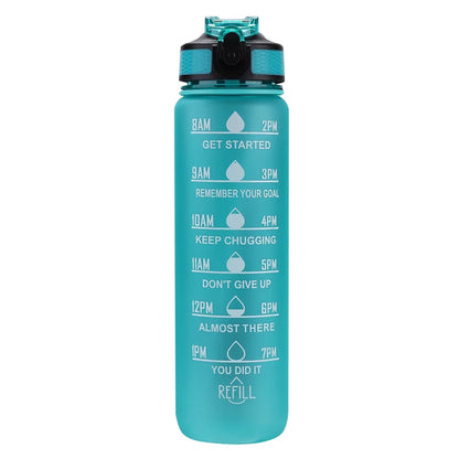 1 Liter Water Bottle Motivational Sport Water Bottle Leakproof Bottles Drinking Outdoor Travel Gym Fitness Jugs for Kitchen Cups Techelectronicx