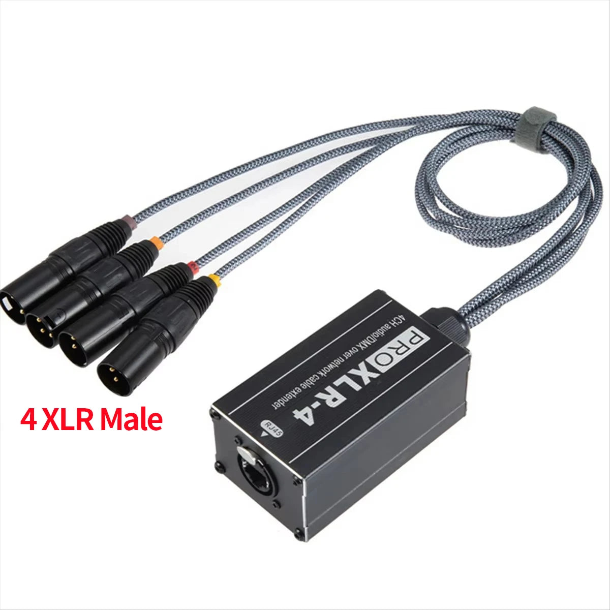 0.7M 4-channel XLR network extenderwith 300meter Ethernet cable extension for DMX stage lighting audio signal transmission Techelectronicx