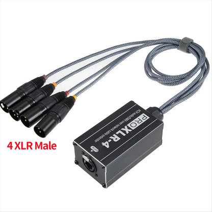 0.7M 4-channel XLR network extenderwith 300meter Ethernet cable extension for DMX stage lighting audio signal transmission Techelectronicx