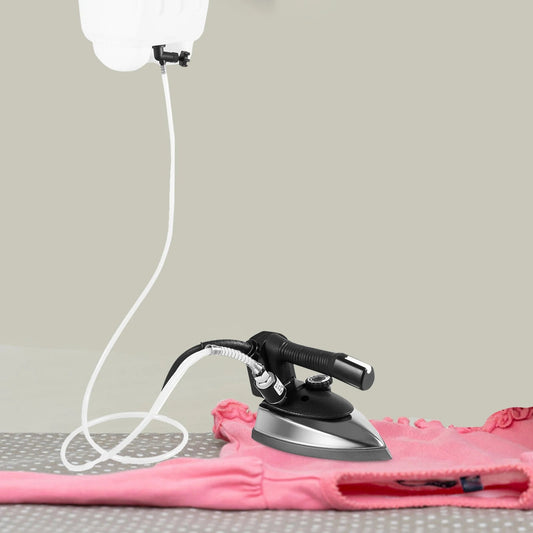 1200W Steam Iron 5 Gears Adjustable Temperature Industrial Electric Iron with 0.79Gal Water Tank and Scald-Prevention Plate Techelectronicx