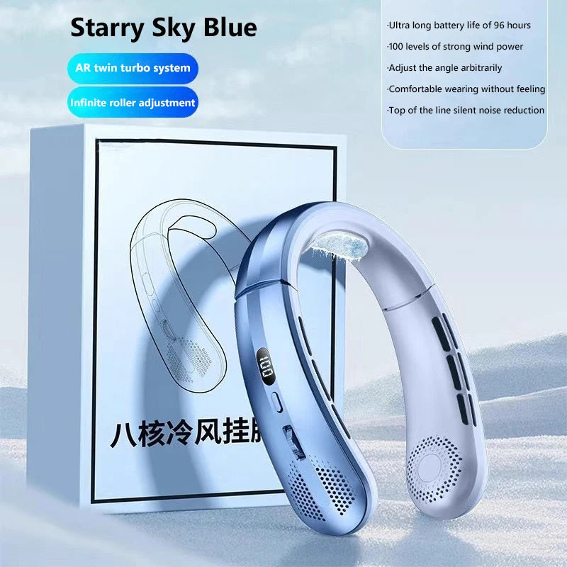 Xiaomi Portable Neck Fan MINI Electric Ventilador Silent Neckband Wearable Cooling FAN USB Rechargeable Neckband Air Cooler Techelectronicx