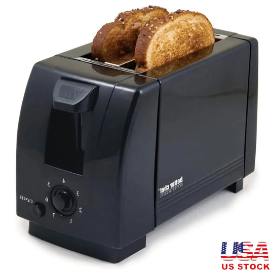 2 Slice Toaster Adjustable  Control Built-in Cancel Button Easy Clean Crumb Tray Perfect Breakfast Kitchen Appliance Techelectronicx