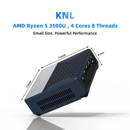 ZXIPC Mini PC AMD Ryzen 5 3500U 16GB DDR4 500GB SSD NVME Wifi5 BT4.2 Windows 11 Triple Display Desktop DIY Gamer Computer TechElect