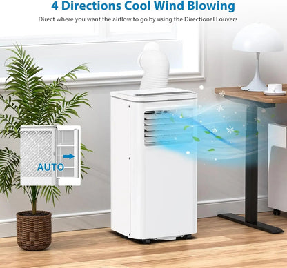 10000 BTU Portable Air Conditioners 3 in 1 Portable AC Unit with Fan & Dehumidifier Remote Control LCD Display, 24H Timer Techelectronicx