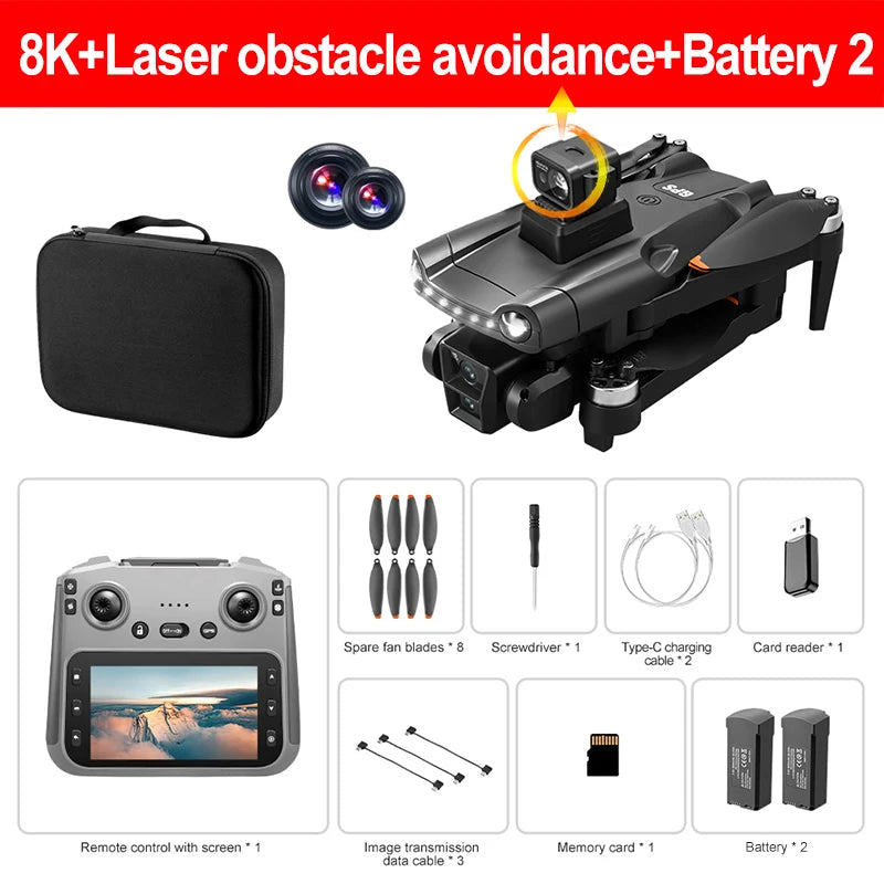 Xiaomi V198Max GPS Drone 4K Professional 8K HD Two Camera Dron Brushless Motor 5G WIFI FPV RC Quadcopter Helicopter wish Screen Techelectronicx