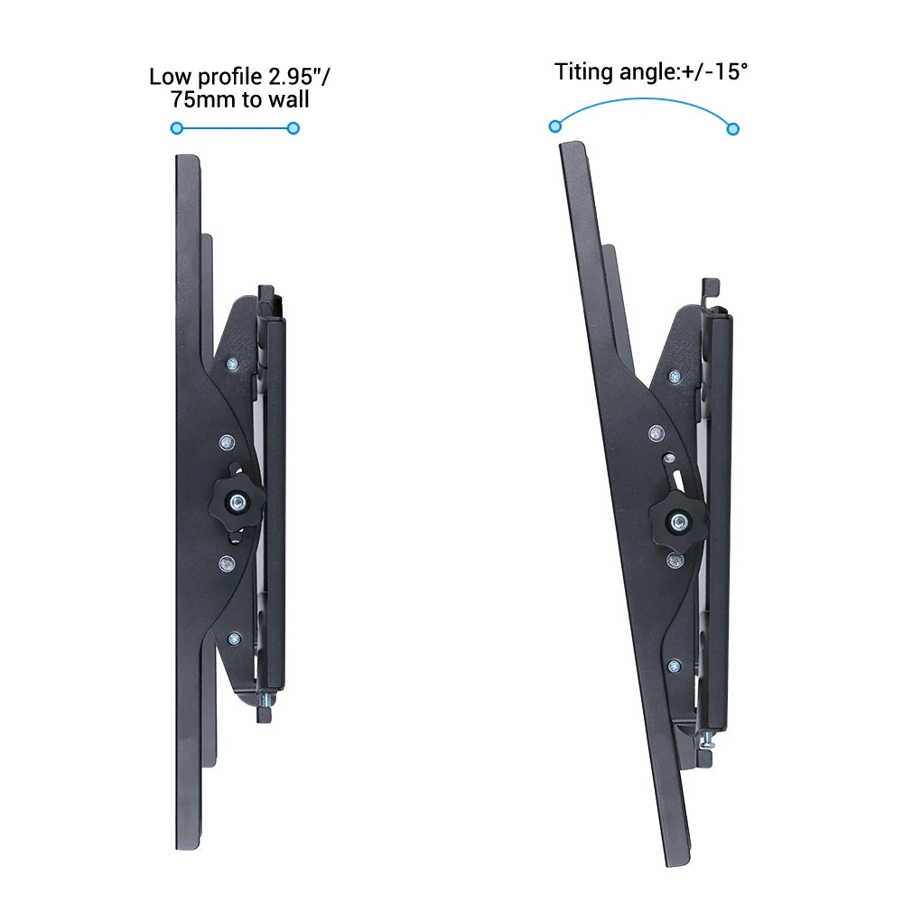 26-75 Inch Slim TV Brackets Wall Mount Ultra Slim TV Wall Bracket for LED LCD OLED Plasma Fat Screens Television TechElect