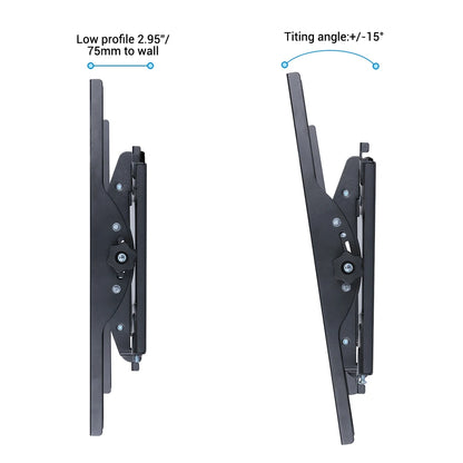 26-75 Inch Slim TV Brackets Wall Mount Ultra Slim TV Wall Bracket for LED LCD OLED Plasma Fat Screens Television TechElect