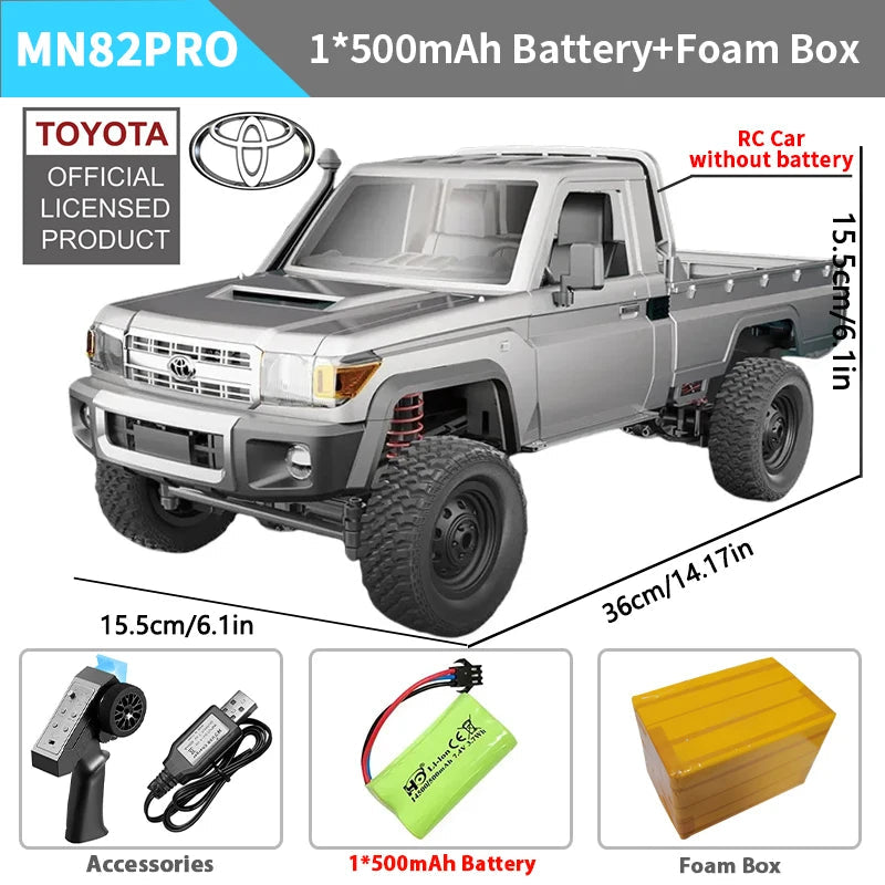 ZWN MN82 MN82S LC79 1/12 Full Scale RC Pickup Short Truck 4WD Remote Control Climbing Off-road Car Toys for Kids Christmas Gifts Techelectronicx