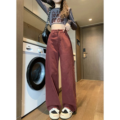 ZOENOVA Women's Streetwear Casual Baggy Jeans Korean Version Spring Fashion High Waist Wide Leg Pants Lady Work Denim Trousers Techtronicx