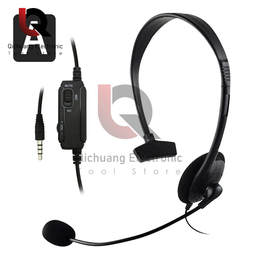 Headphones 3.5mm Wired Gaming Headset Earphones Music For PS4 Play Station 4 Game PC Chat computer With Microphone 120° Rotation - TechElect