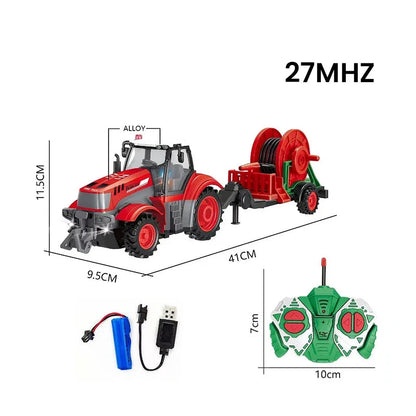 1/24 4Ch Rc Car with Light Remote Control Farmer Vehicle Simulated Electric Model Toys Engineering Vehicle Children Boys Gift Techelectronicx