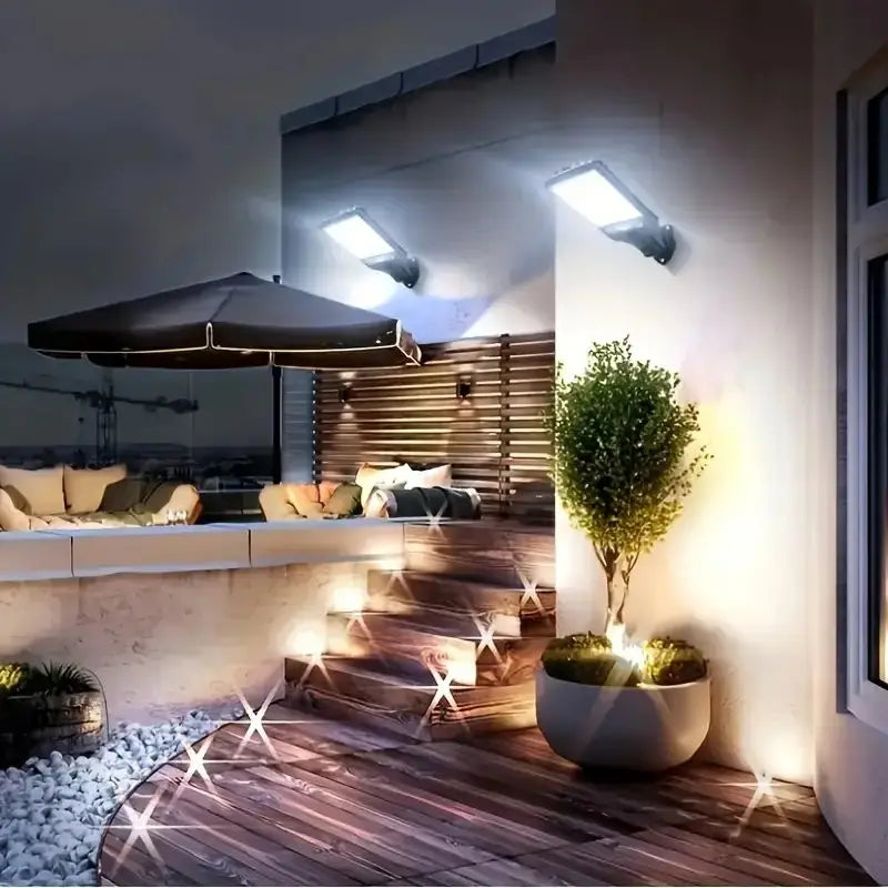 1/2/4-Pack Solar Street Lights, 108 COB LED Outdoor Wall Lights with Remote Control and Motion Sensor, Adjustable 3 Modes, Suita Techelectronicx