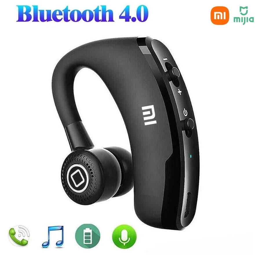 XIAOMI V9 Bluetooth Single Ear Sports Hanging Earphones with Microphone HD Music Business Touch Control Earphones Techelectronicx