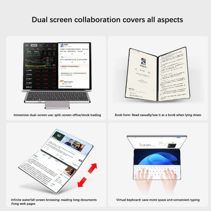 YSJMNPC Dual Screen Laptop 10.9+10.95 Inch Touch Screen Notebook Intel i3 1215U N100 WIFI6 2 in 1 Laptop Tablet Computer Techelectronicx