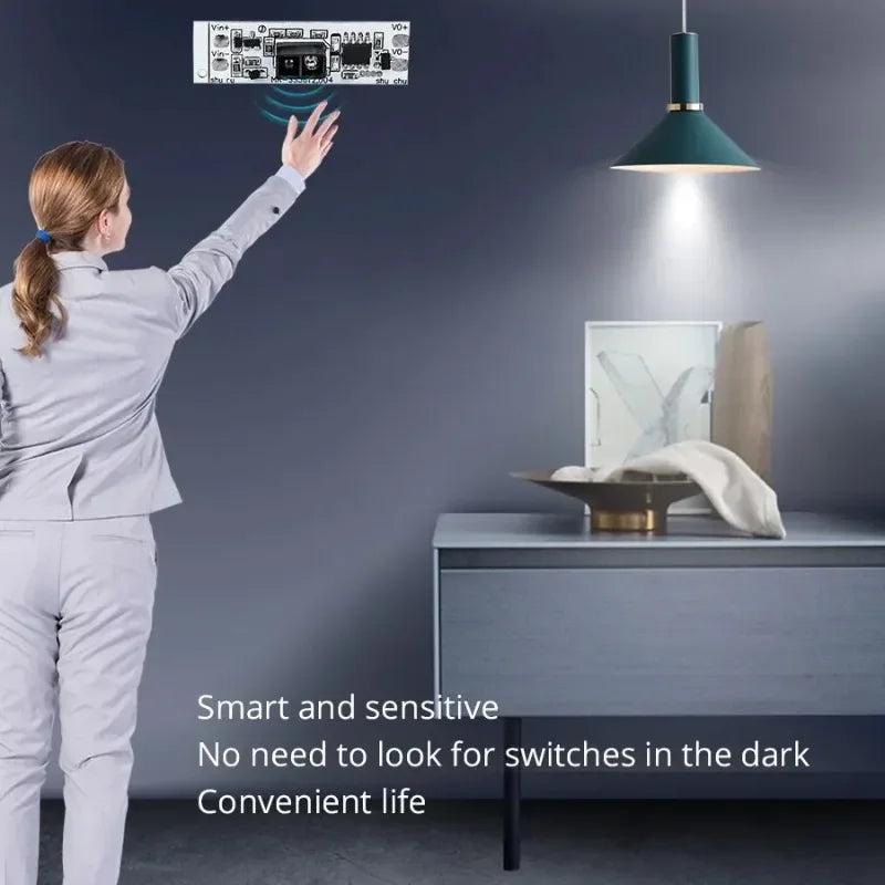 XIKCU Smart Switch Module Sensor Motion Detector Finger Hand Sweep Sensor DC 12V 24V 3A Maximum 36W Power Light Switches Techelectronicx