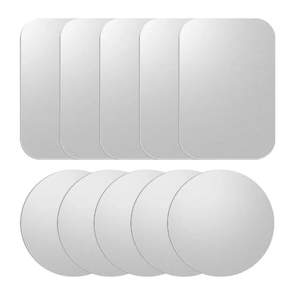 1/2/5/10pcs Magnetic Metal Plate Disk Car Phone Holder Stickers Magnetic Patch Sticker for Tablet Mobile Phone Car Stand Mount Techelectronicx