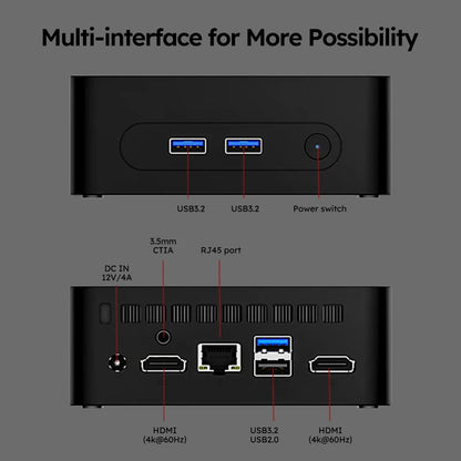 ORANGO Mini PC Windows 11 Intel N150 Desktop Gaming Computer DDR4 16GB RAM 256GB/512GB SSD WIFI5 BT4.2 Mini PC Gamers 4K@60Hz Techelectronicx