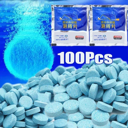 ‌All-Season Windshield Washer Effervescent Tablet (Solid Concentrate) Shellac-Free Formula Techelectronicx