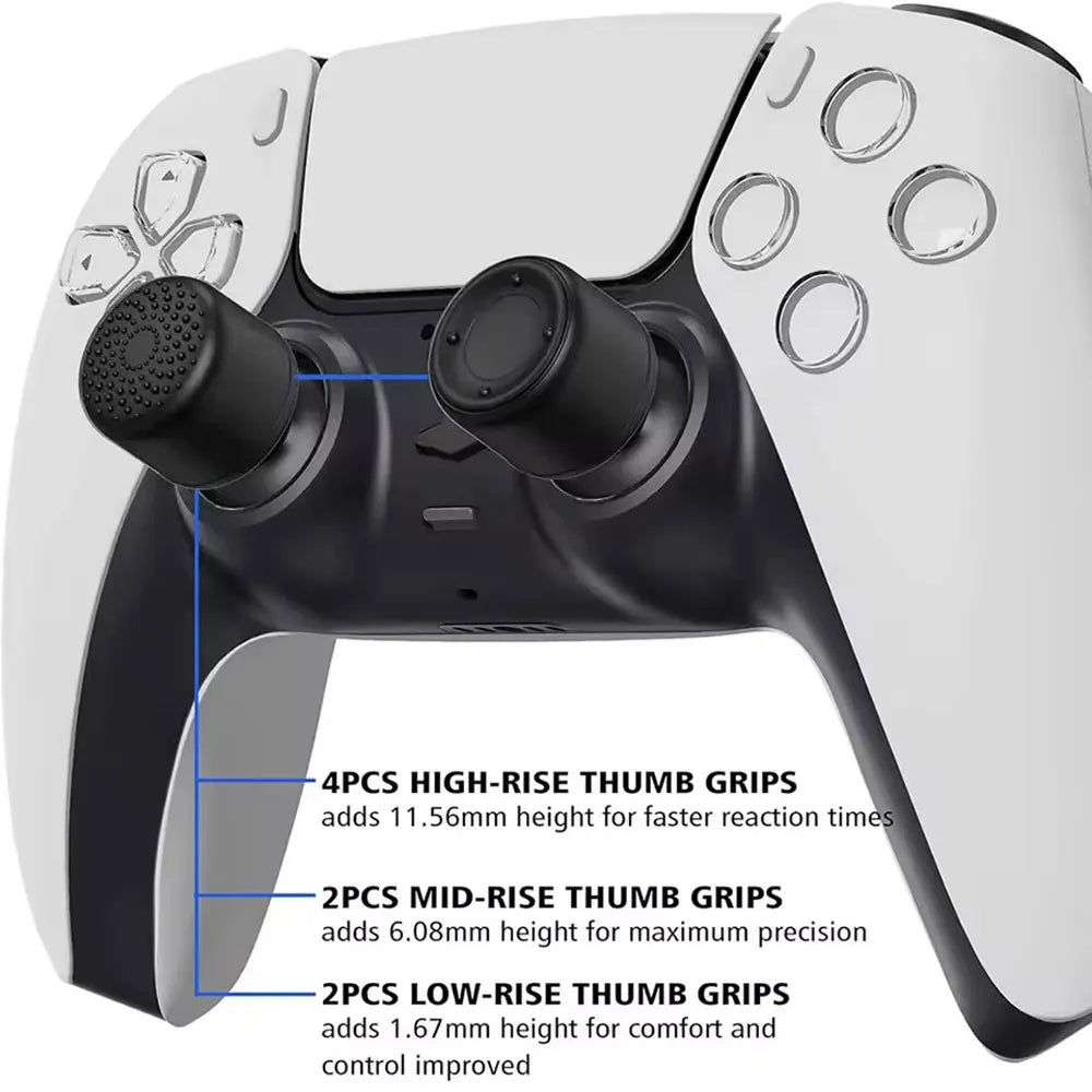 1 Set  Analog Thumb Stick Grip Cap For PS5 PS4 Xbox360 Controller Silicone Height Joystick Cover Thumb sticks Game Accessories Techelectronicx