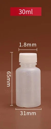 10ml 50ml 100ml 200ml Graduated Plastic Water Bottle Scale Semi Transparent Sampling PE Small Mouth Liquid Solvent Packaging Techelectronicx
