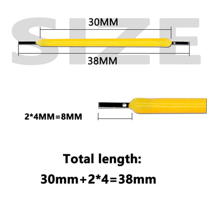 10pcs Edison Bulb LED Filament Lamp Parts 38mm DC3V DC12V LED Bead Incandescent Light Accessories Diode for holiday lighting DIY Techelectronicx