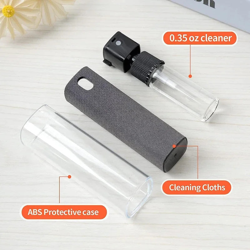 2 in 1 Microfiber Screen Cleaner Spray Bottle Mobile Phone Tablet Computer Microfiber Cloth Cleaning Wipes For iPhone Samsung Mi TechElect
