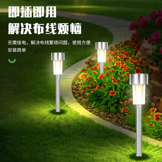 1 pcs Solar LED Outdoor Lights Garden Lamps Powered Waterproof Landscape Path Yard Backyard Lawn Patio Decorative LED Lighting TechElect